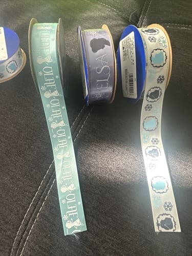7/8in x 9ft Disney's Frozen Ribbon Olaf Snowflakes Snowman Elsa And Anna 6 Pack - Thumbnail 2