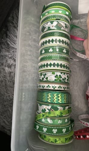 St Patrick’s Day Ribbons Bow Crafts Different Sizes Lot Of 16 - Image 1