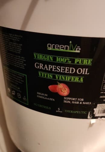 1 Gallon Virgin 100% Pure Organic Cold Pressed Grapeseed Oil Multi Purpose - Image 1