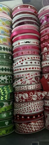 Valentine's Day Ribbon Hearts Love Hair Bow Crafts Different Sizes Lot Of 21 - Image 1