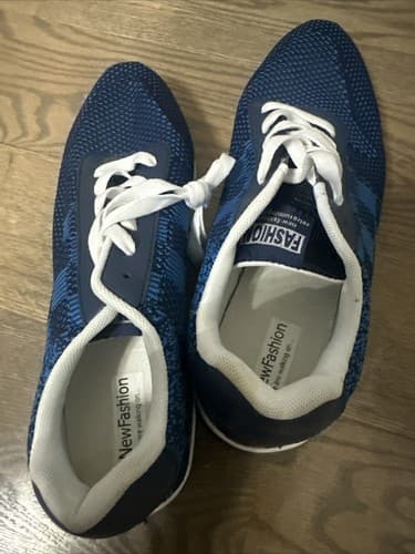 Fashion Sneakers Shoes Casual Athletic fashion blue men sneakers size 10 - Thumbnail 4