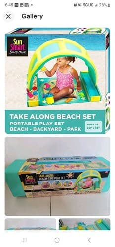 Beach Sand Play Set Plastic Toys For Kids Sand box Sun Smart Play Set - Image 1