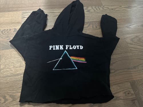 Girls Pink Floyd Cropped Hoodie Size S 6/6x - Image 1