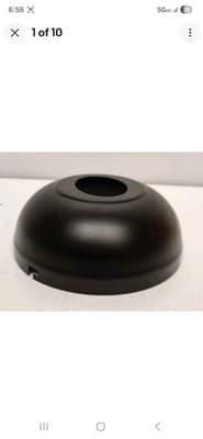 FOR PARTS ONLY - Canopy - Hampton Bay Mena 54" LED Matte Black Ceiling Fan - Image 1