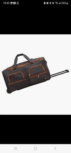 Rockland Rolling Duffel Bag, Charcoal, 30-Inch - Image 1