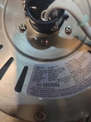 Hampton Bay Indoor Ceiling Fan Motor Brushed Nickel 52" 52-PALI - Motor Only - Thumbnail 2