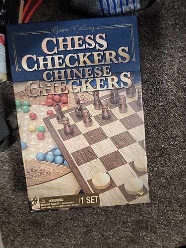 Game Gallery Chess Checkers Chinese Checkers Board Game Set - Image 1
