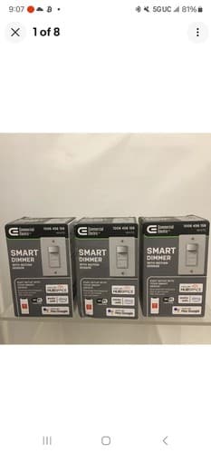 Commercial Electric Smart Dimmer w/ Motion Sensor WHITE 1006 456 159 (LOT OF 3) - Image 1