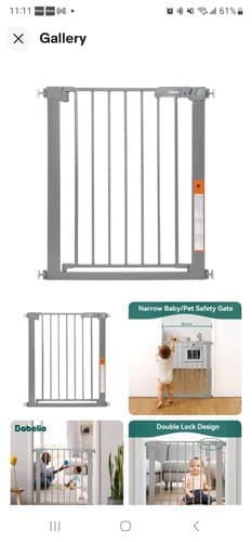 27-30 Inch Narrow Easy Install Baby Gate, Fit for Small Stairs and Doorways, Aut - Image 1