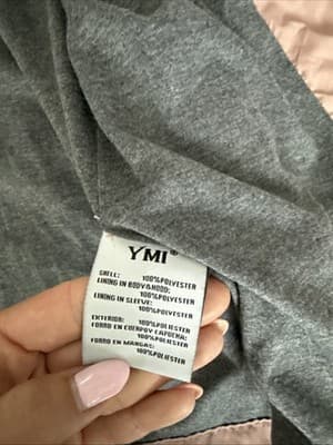 YMI Junior's Pale Pink Hooded Jacket Size Small - Thumbnail 3