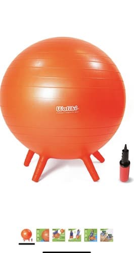Balance Ball Chairs for Kids: Waliki Flexible Kids Chair-orange - Image 1