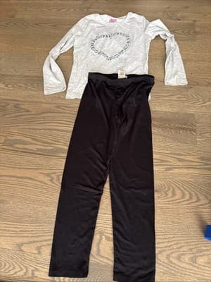 Girl’s Clothes size 10/12 Long Sleeve Shirt And Pants - Image 1