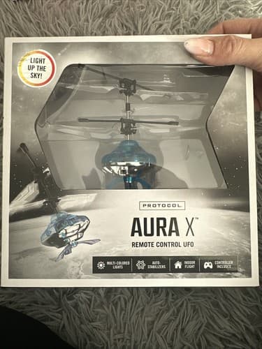 Protocol Aura X Remote Control UFO w/ Multi- Colored Lights Auto-Stabilizers NEW - Image 1