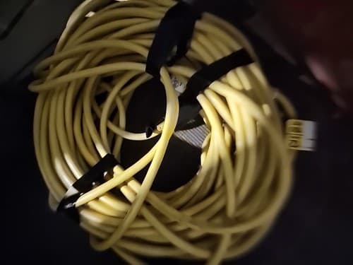 Husky 100 ft. 12/3 Indoor Outdoor Extension Cord Yellow 15A 125V 1004823555 - Thumbnail 2