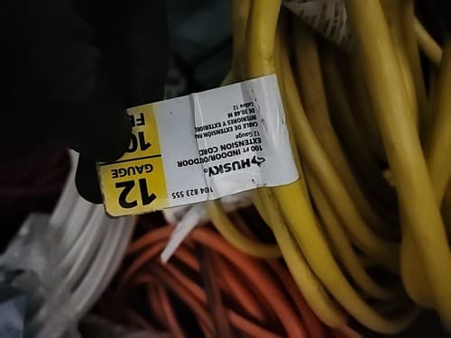 Husky 100 ft. 12/3 Indoor Outdoor Extension Cord Yellow 15A 125V 1004823555 - Thumbnail 3