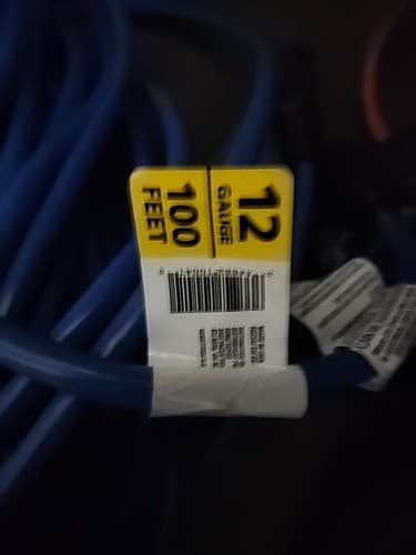 Husky 100ft 12/3 Medium Duty Cold Weather Indoor/Outdoor Extension Cord Blue - Thumbnail 2