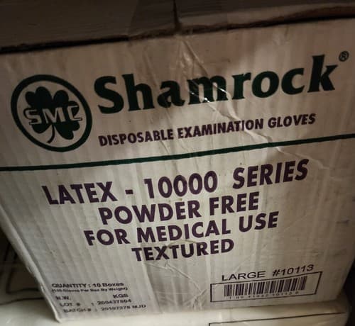 Shamrock Powder Free Examination Latex Gloves 1000 PCS , Large - Thumbnail 2