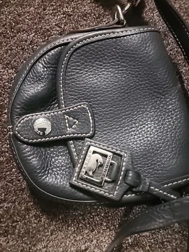 Dooney & Bourke Mini Flap Crossbody Purse Cobalt Blue Hang Tag Leather - Image 1