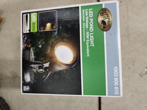 Hampton Bay 1-Light Integrated LED Black Low Voltage Pond Light (2 PACK) - Image 1