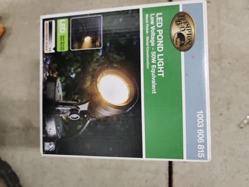Hampton Bay 1-Light Integrated LED Black Low Voltage Pond Light (2 PACK) - Thumbnail 2