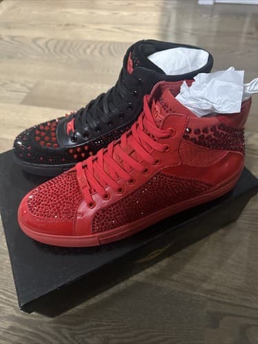 Ferrari Massari Mens Leather Shoes razr soldier (red/Black) US 12 - Thumbnail 2