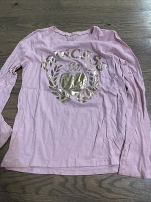 Girl’s Clothes Children’s Place size 10/12 Long Sleeve Shirt Pink Princess - Image 1