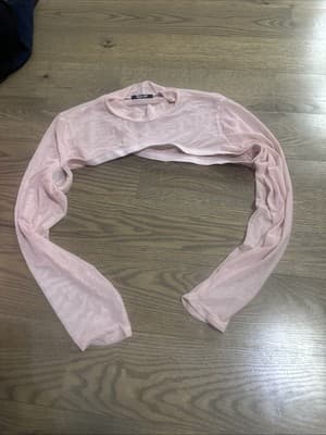 JOLIE & JOY LONG SLEEVE TOP SHIRT SEE THROUGH Pink One size - Image 1
