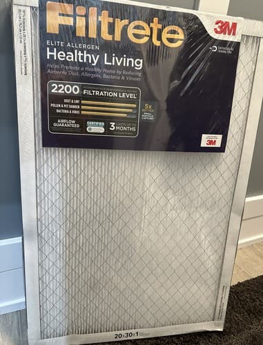 Filtrete 20x30x1, AC Furnace Air Filter, MPR 2200, Healthy 2-Pack, White - Thumbnail 3