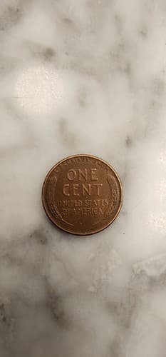 1955 No Mint Mark Wheat Penny "L" Rim Error Coin - Thumbnail 4