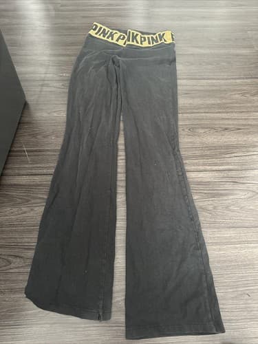 PINK Victoria secret yoga pants size Small Black And Gold - Image 1