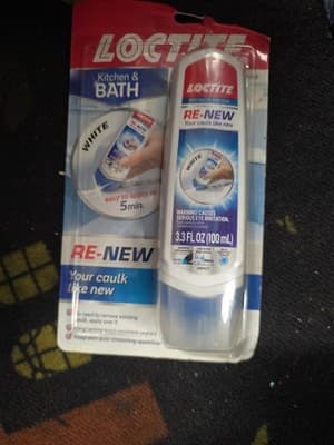 Loctite White Re-New Sealant for Kitchen and Bath, 3.3 Fl. Oz. - Image 1