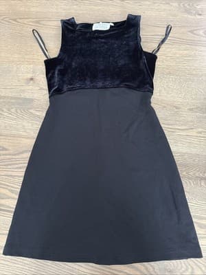 Marian & Maral Womens Size S Black Velvet Mini Dress - Image 1