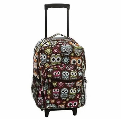 17 Inch ROLLING BACKPACK - OWL - Image 1
