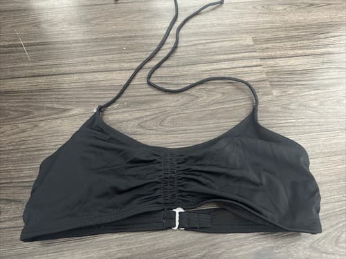 Women's/Juniors Size XL(15-17) Black Swim Top-No Boundaries Removable Pads Black - Image 1