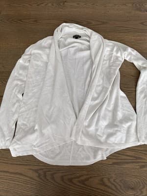 Women's Express White Long Sleeve Open Cardigan Sweater Size S/P - Image 1