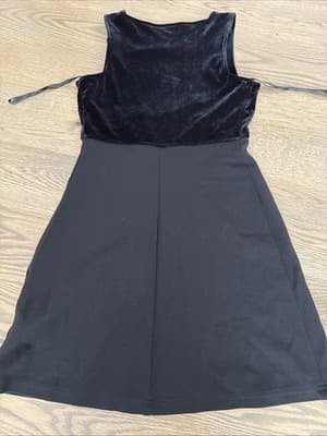 Marian & Maral Womens Size S Black Velvet Mini Dress - Thumbnail 2