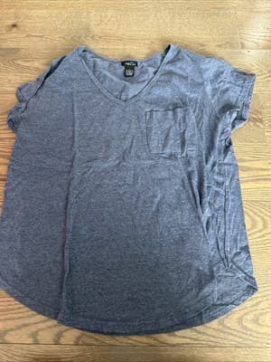 Rue 21 Short Sleeve Shirt Womens Large Blue - Image 1
