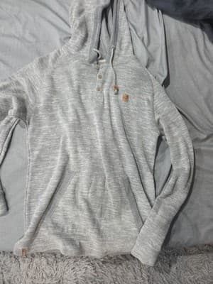 10 Trees Organic Cotton Blend Pullover Hoodie Sweatshirt Men's Size L Gray - Image 1