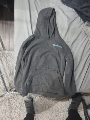 Depart West Buckle Hoodie Mens Large Gray Long Sleeve Pullover - Image 1