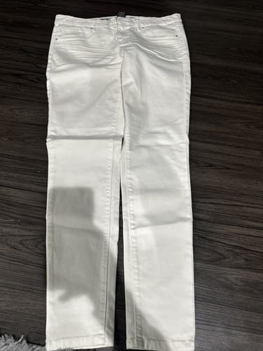 Mossimo Women's Size 12 Mid Rise Denim Legging White - Image 1