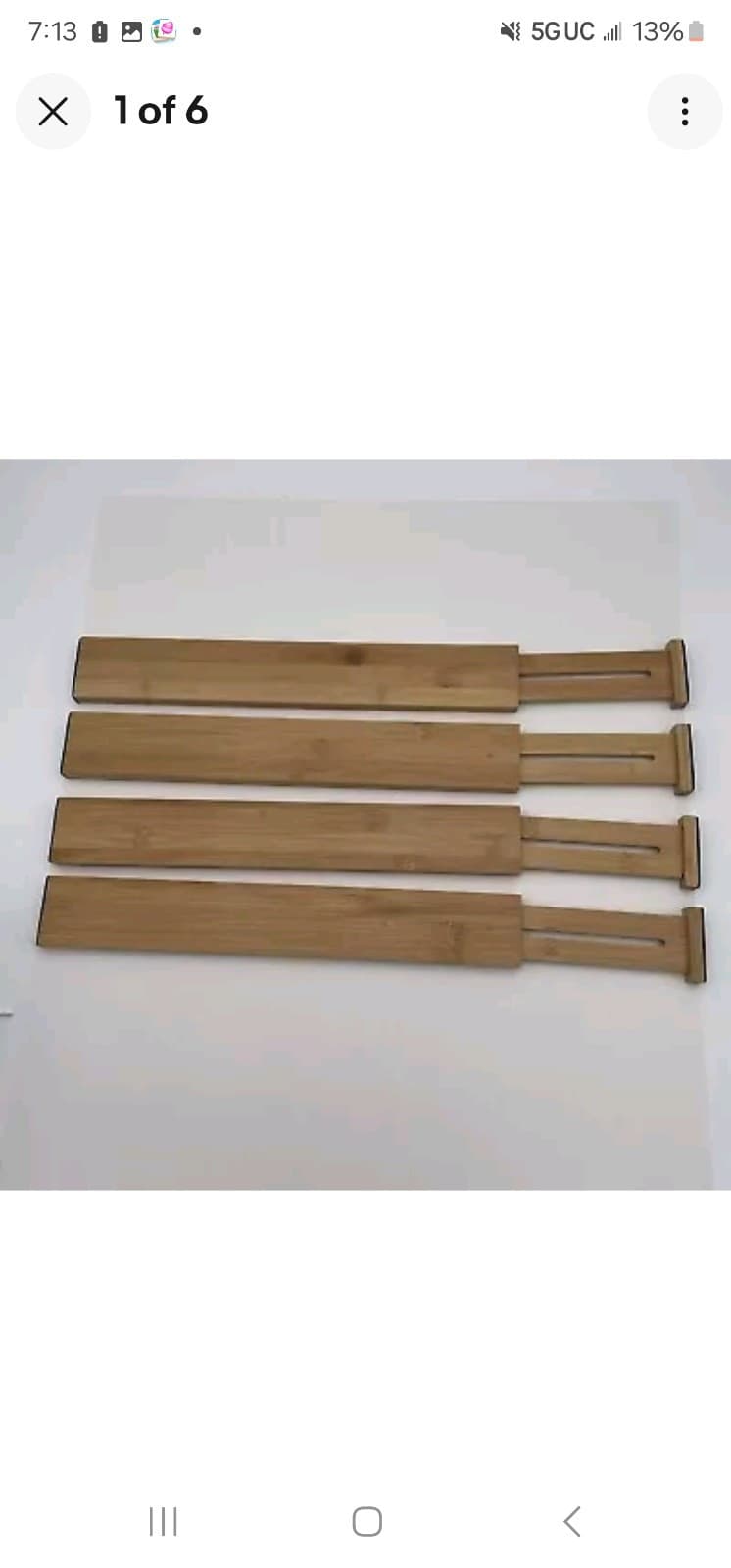 Bamboo Kitchen Drawer Dividers Utoplike 4 Pack Adjustable Drawer Organizers - Image 1