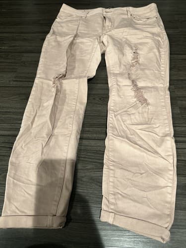 Angel Kiss Juniors Pink Denim Jeans, Size 13 Skinny Mid Rise - Image 1