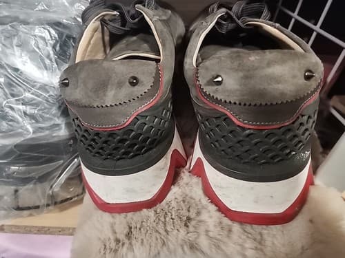 Christian Louboutin Mens Loubishark Flat Ombre Brown Suede Sneaker size 44US 11 - Thumbnail 5
