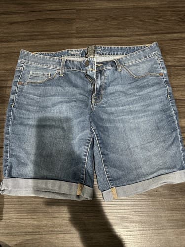 Massimo Bermunda Jeans Shorts – Women Size 12 Mid-Rise Blue - Image 1