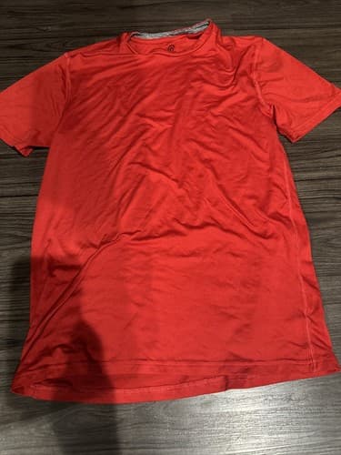 Champion Shirt Unisex Small Red Short Sleeve Casual Crew Neck - Image 1