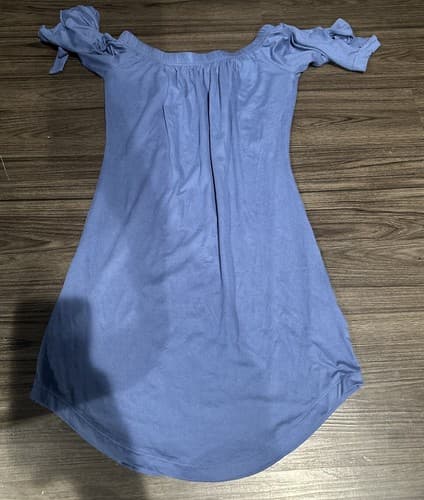 Absolute By Off Shoulder Dress Womens/Juniors Size Small Blue Short - Image 1