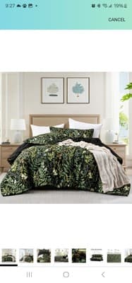 Botanical Comforter Set Quee Size 3 Piece, Floral Soft Lightweight Comforter ... - Image 1