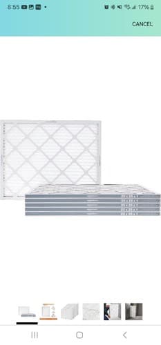 Amazon Basics Merv 8 AC Furnace Air Filter 20X25X1 6-Pack White - Image 1