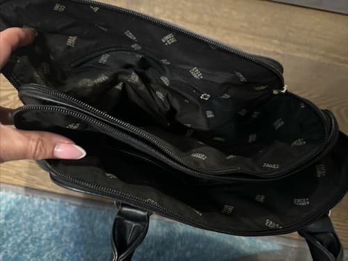 Coco & Carmen Black Purse Handbag Faux Leather - Thumbnail 4