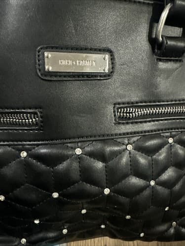 Coco & Carmen Black Purse Handbag Faux Leather - Thumbnail 3